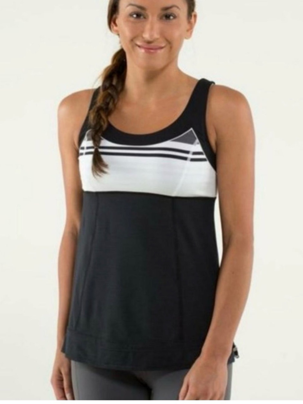 Lululemon Run: Ta Ta Topper Tank Black Groovy Stripe Nimbus Size 12? Vintage